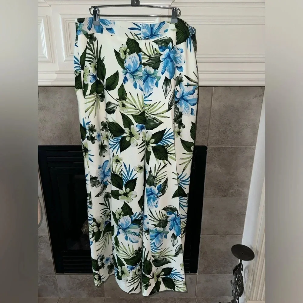 NWT Banana Republic High Waist Tropical Floral Wide Leg Pants Trousers S… - Picture 2 of 12